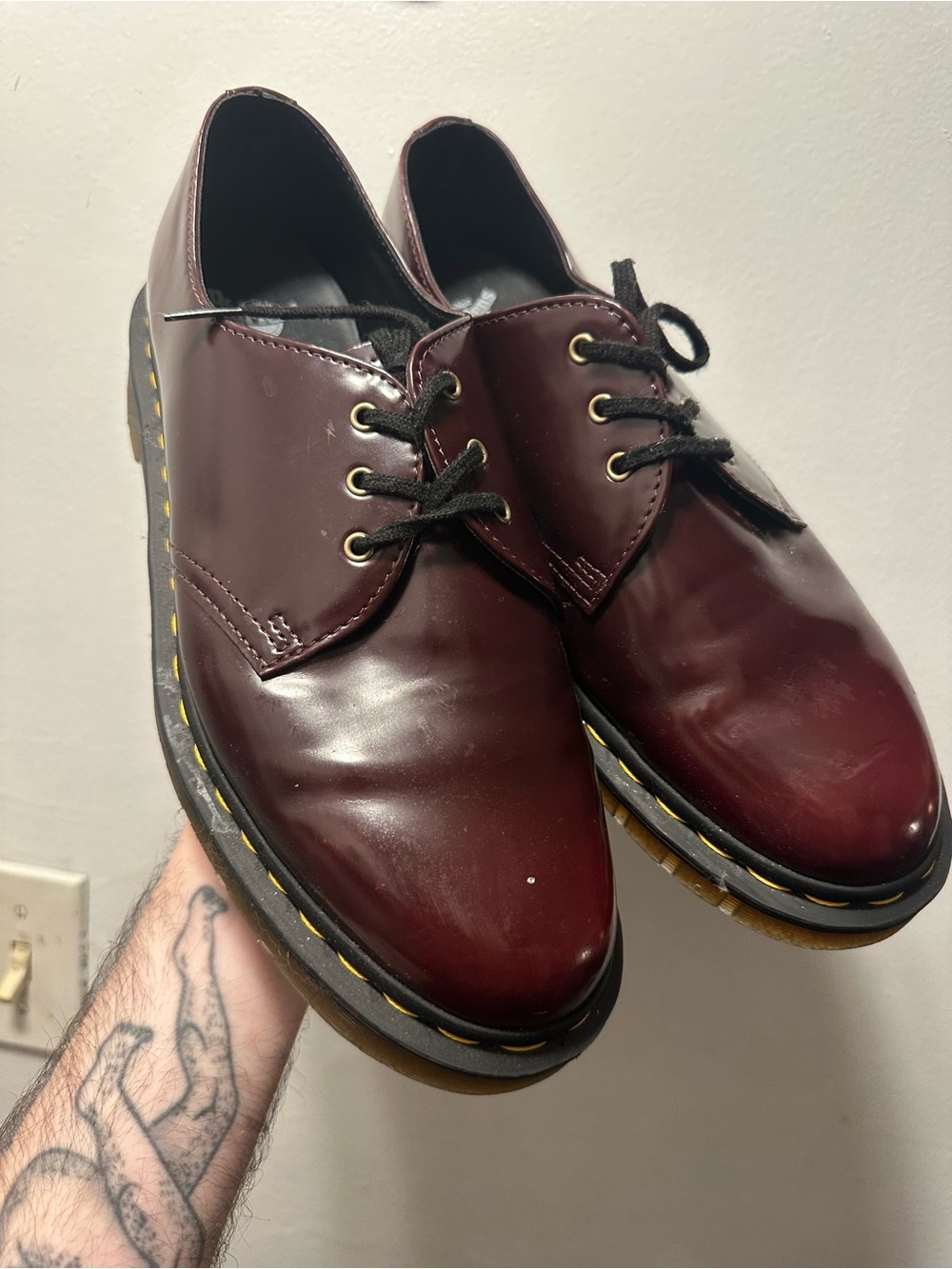 Dr. Martens 1461 Vegan Cherry Red Oxford Shoes Men’s 8 Women’s 9 EU 41 AirWair